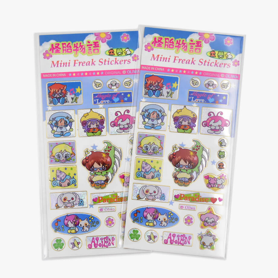 Oliwa Mini Freak Holographic Gilded Edge Sticker Sheet
