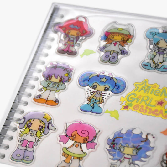 Oliwa My Alien Girls 3D Epoxy Glitter Sticker Sheet
