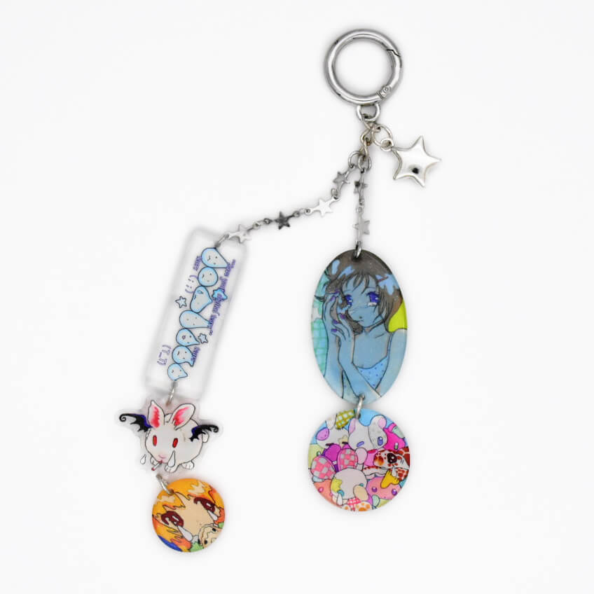Oliwa Digital Tears Glitter Resin Keychain