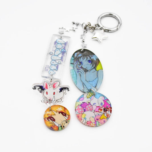 Oliwa Digital Tears Glitter Resin Keychain