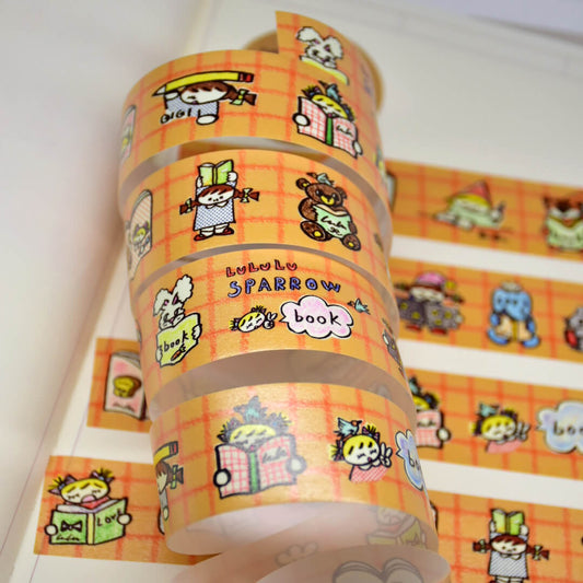 lululusparrow Book Series Retro Reading Washi Tape