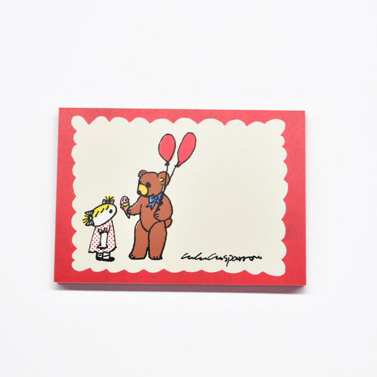 lululusparrow Bear with Balloons Memo Pad