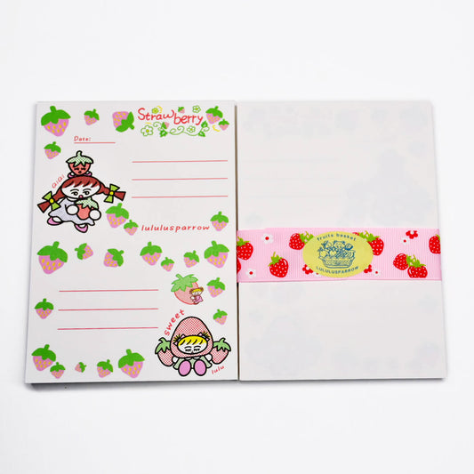 lululusparrow A Strawberry Day Memo Pad