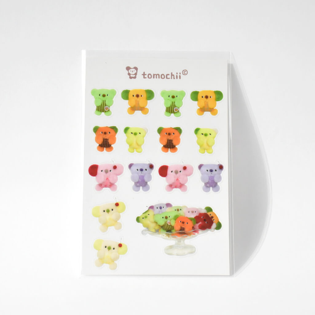 tomochii FRUITS Collection Plush Bear Koala PVC Sticker