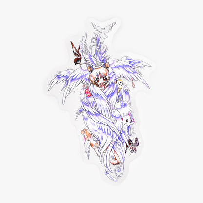 Oliwa Born From Wings Glitter Acrylic Keychain and Pin Badge