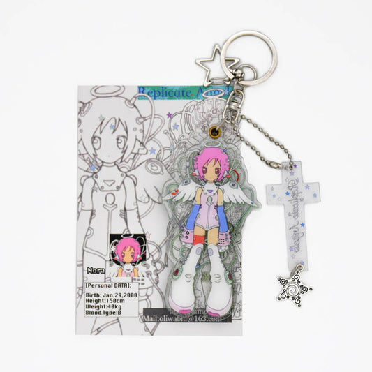 Oliwa Glitter Acrylic Magnet Keychain – Replicate Angel