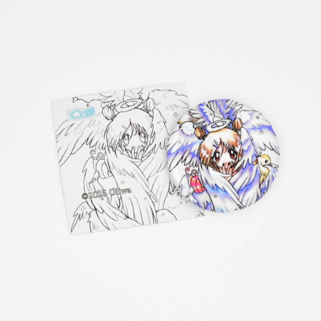 Oliwa Born From Wings Glitter Acrylic Keychain and Pin Badge