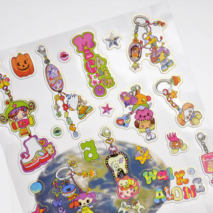 Oliwa Keyrings Gilded Edge Sticker Sheet