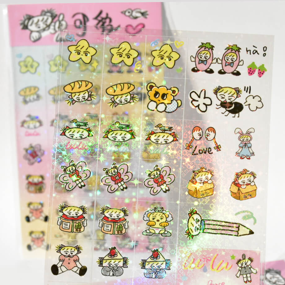 lululusparrow Glitter Sticker – Cute