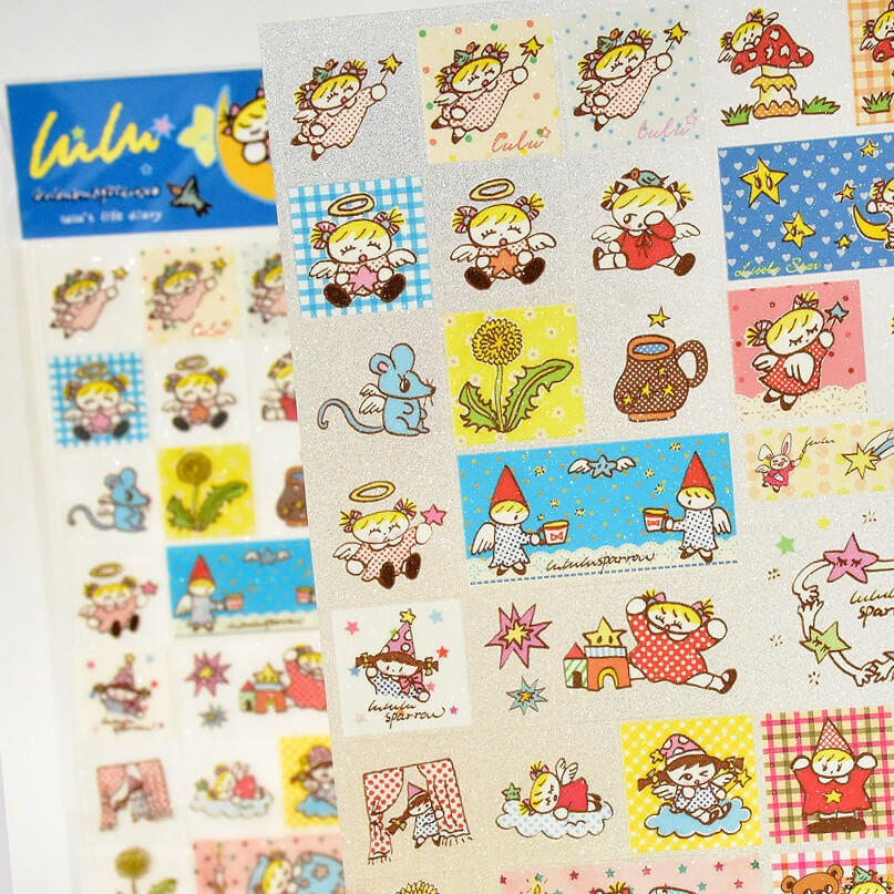 lululusparrow Glitter Sticker – Blue Angel