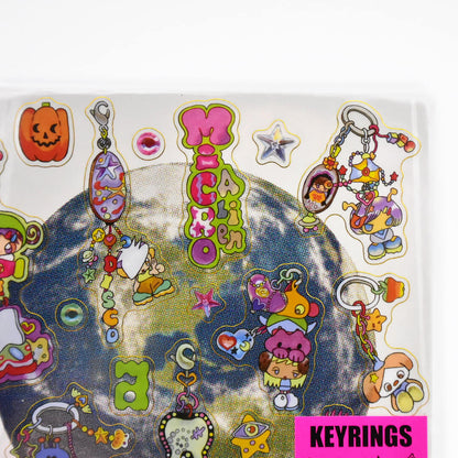 Oliwa Keyrings Gilded Edge Sticker Sheet