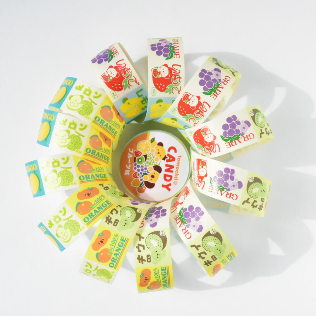 tomochii FRUITS Collection Plush Fruit Washi Tape – Candy Wrapper