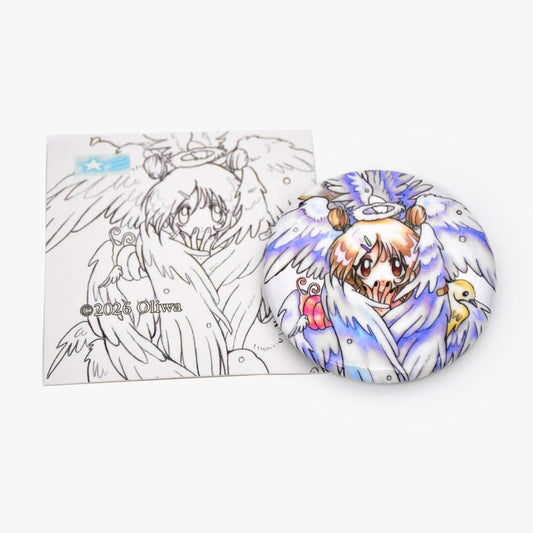 Oliwa Born From Wings Glitter Acrylic Keychain and Pin Badge