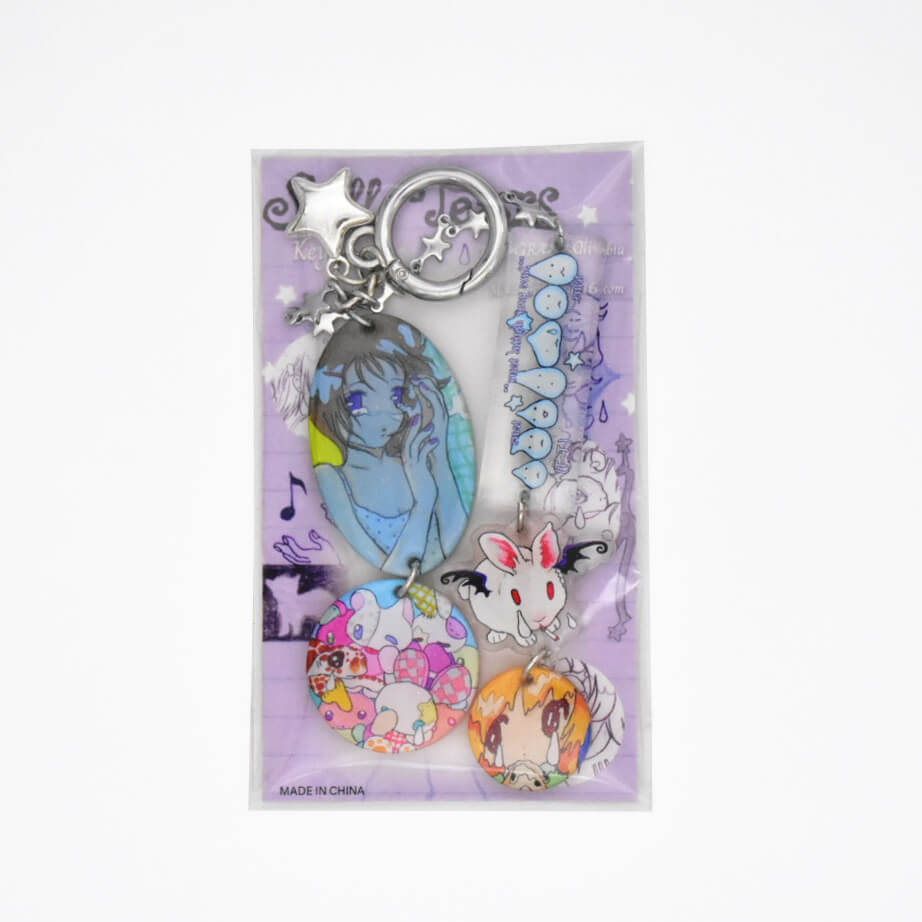 Oliwa Digital Tears Glitter Resin Keychain