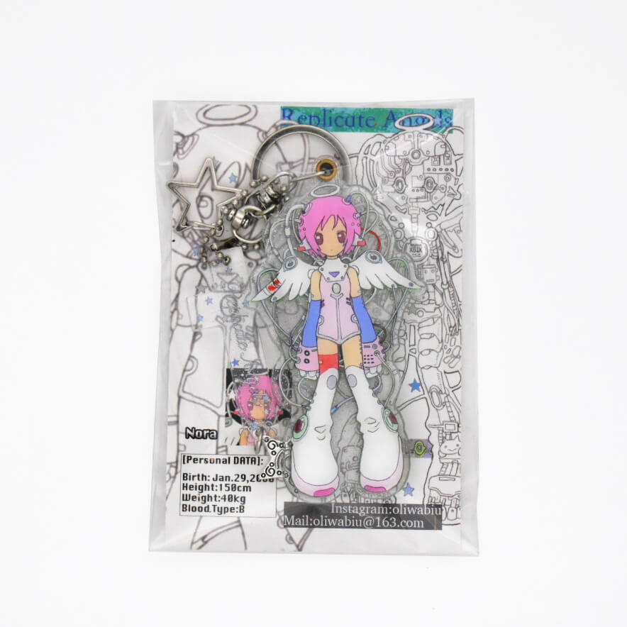 Oliwa Glitter Acrylic Magnet Keychain – Replicate Angel