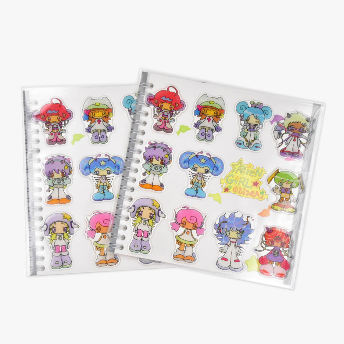 Oliwa My Alien Girls 3D Epoxy Glitter Sticker Sheet