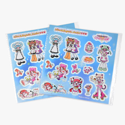 Oliwa x Angel & Devil Maid Cafe: Holographic Glitter Sticker Sheet