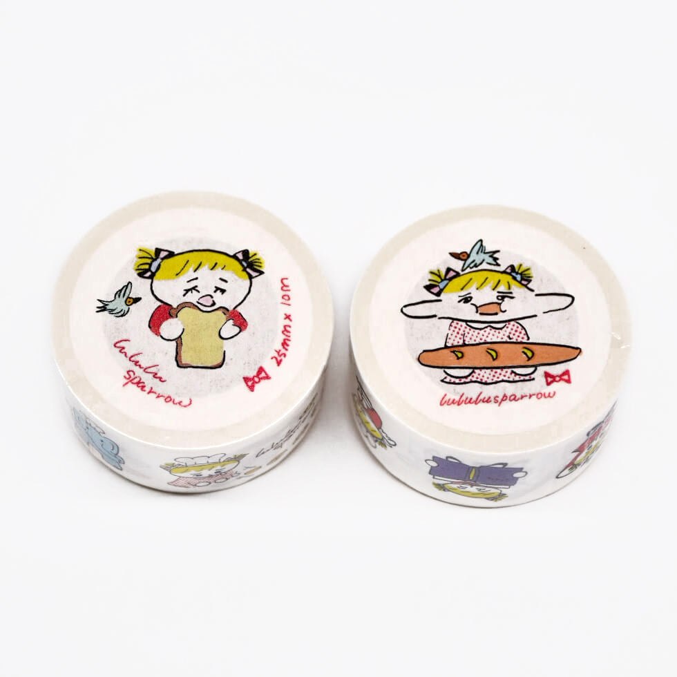 lululusparrow Bread Series Illustrated Washi Tape