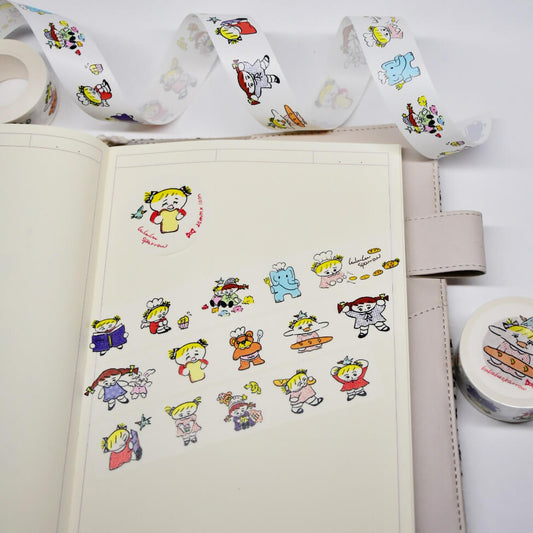 lululusparrow Bread Series Illustrated Washi Tape