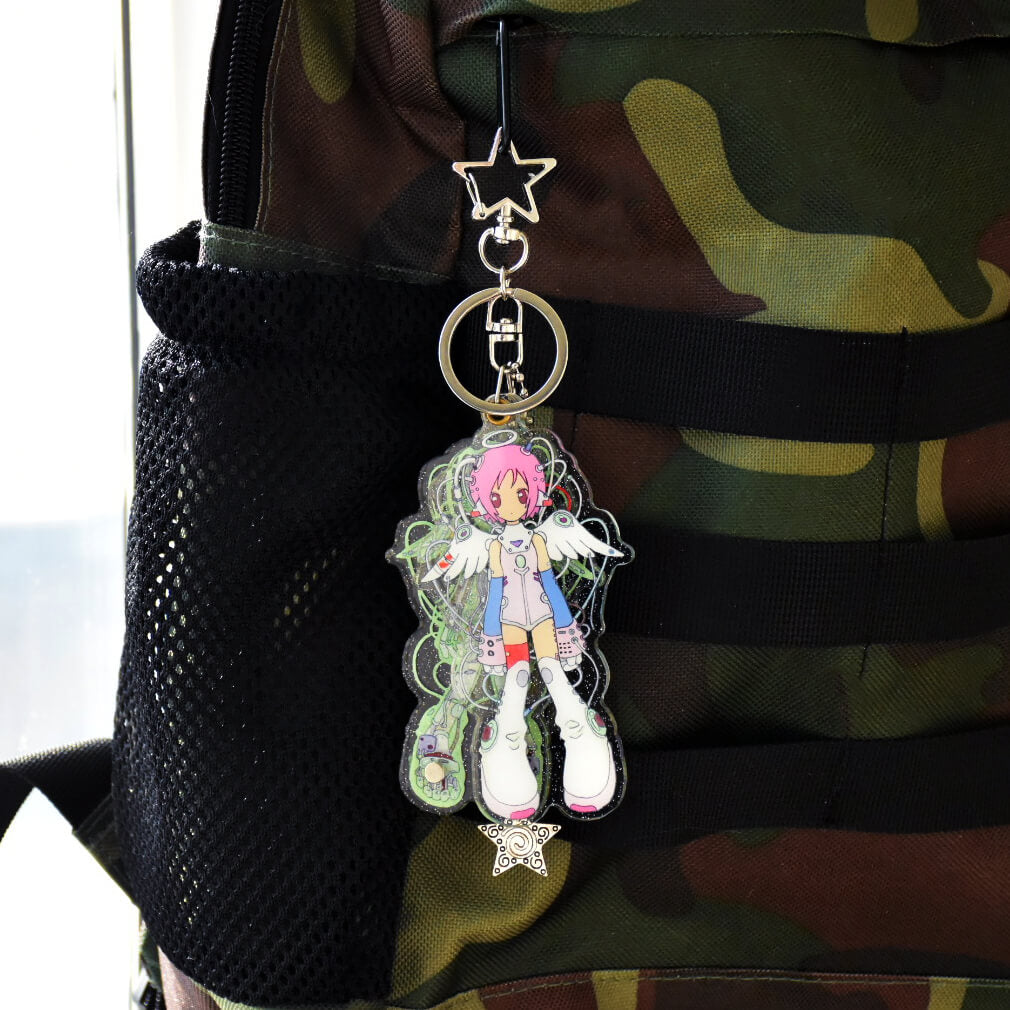 Oliwa Glitter Acrylic Magnet Keychain – Replicate Angel