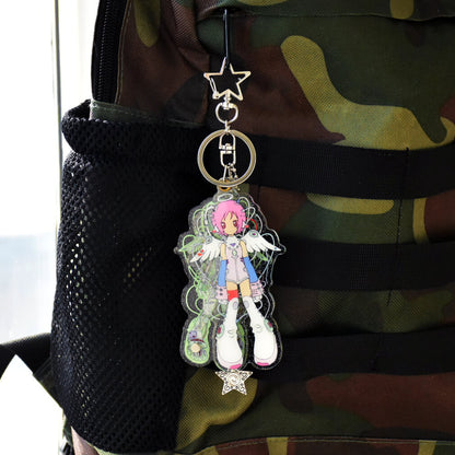 Oliwa Glitter Acrylic Magnet Keychain – Replicate Angel