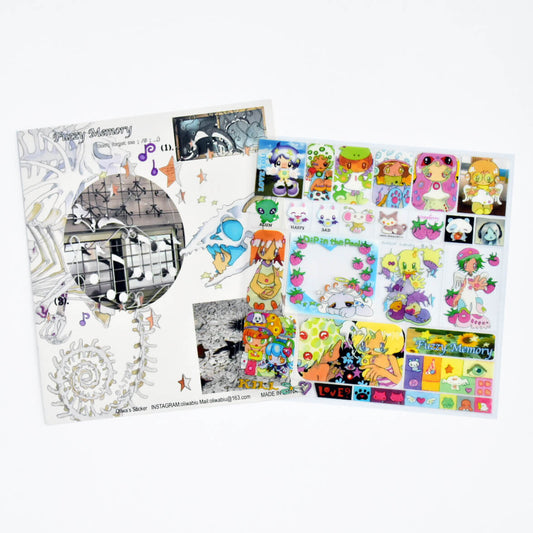 Oliwa Grid Seamless Sticker – Fuzzy Memory