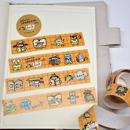 lululusparrow Book Series Retro Reading Washi Tape
