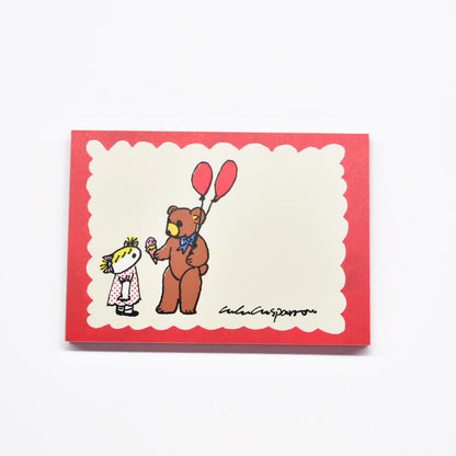 lululusparrow Bear with Balloons Memo Pad