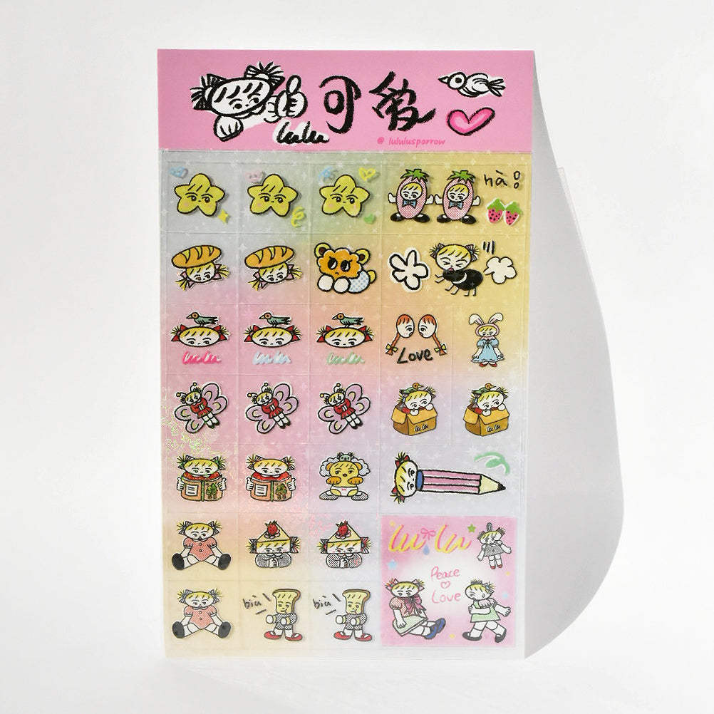 lululusparrow Glitter Sticker – Cute