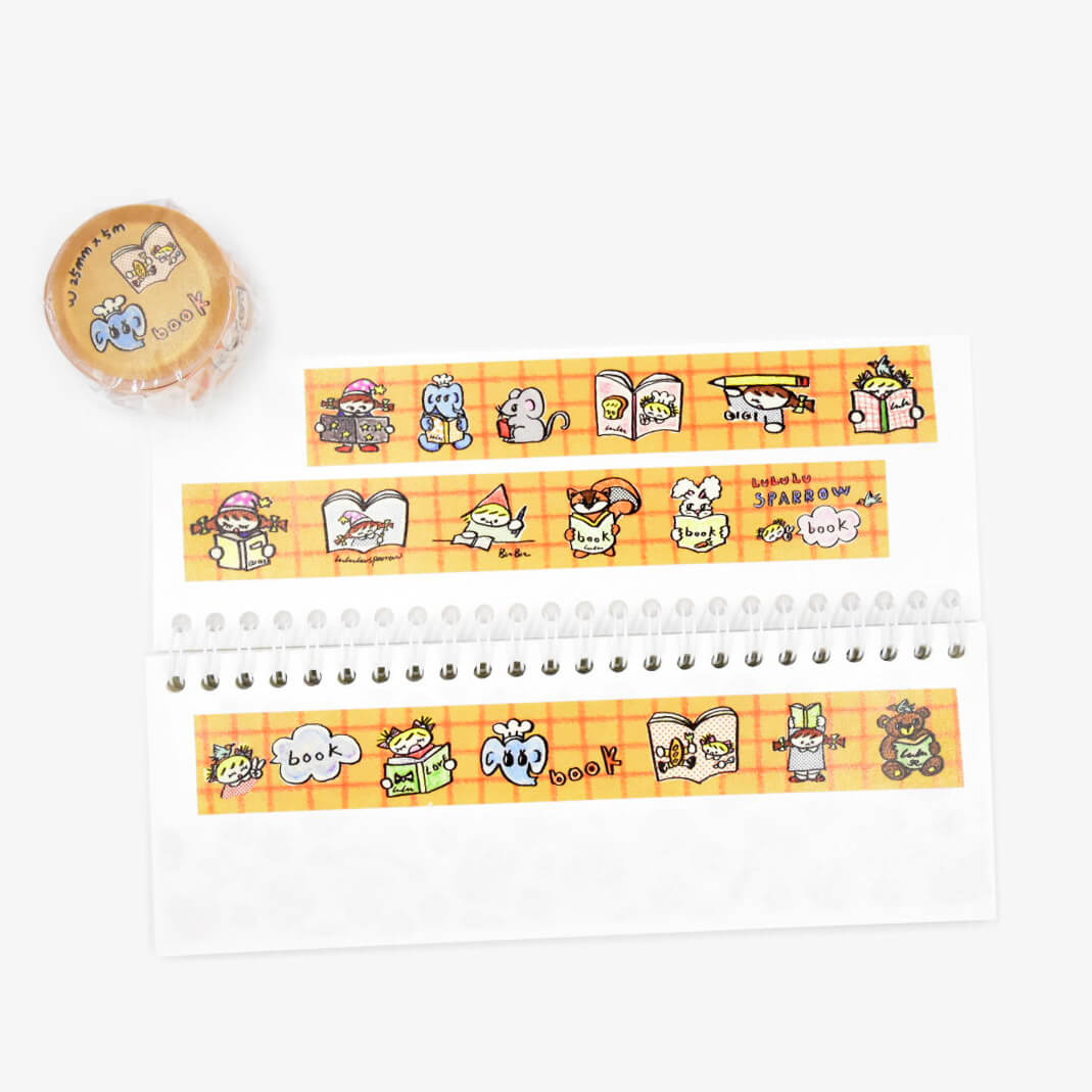 lululusparrow Book Series Retro Reading Washi Tape