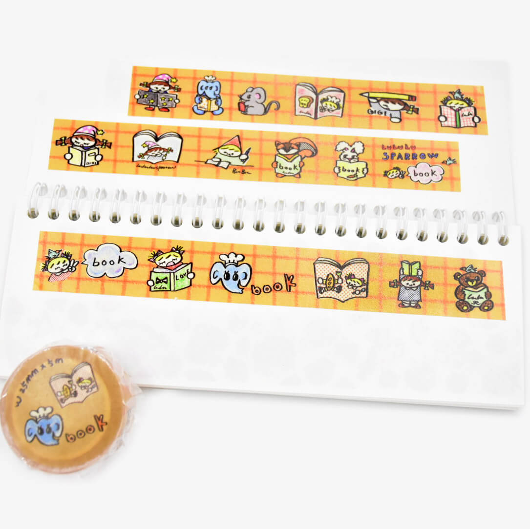 lululusparrow Book Series Retro Reading Washi Tape