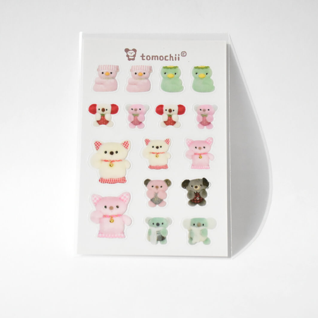 tomochii Plush Lucky Cat & Kappa PVC Sticker