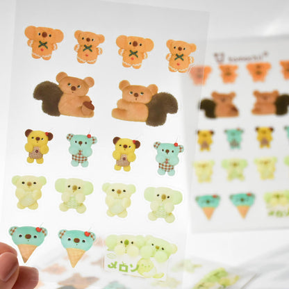 tomochii Squirrel, Bear Koala PVC Sticker