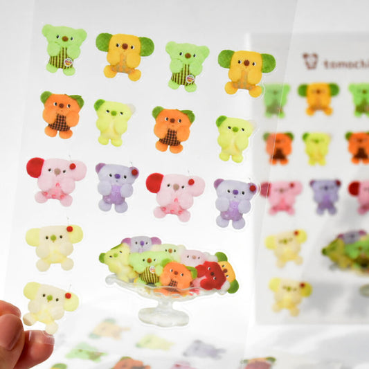 tomochii FRUITS Collection Plush Bear Koala PVC Sticker