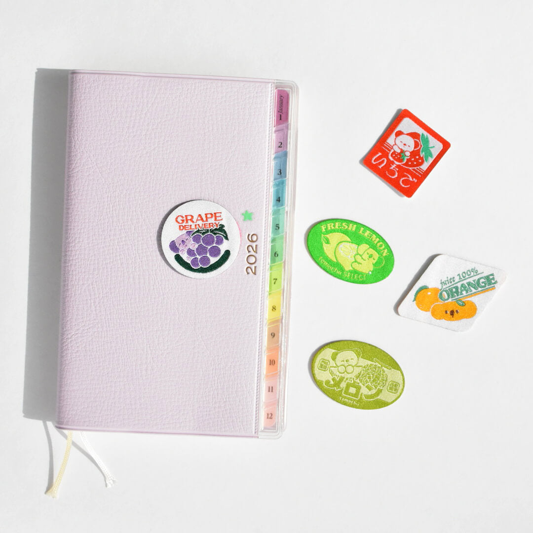 tomochii FRUITS Collection Woven Label Fabric Sticker