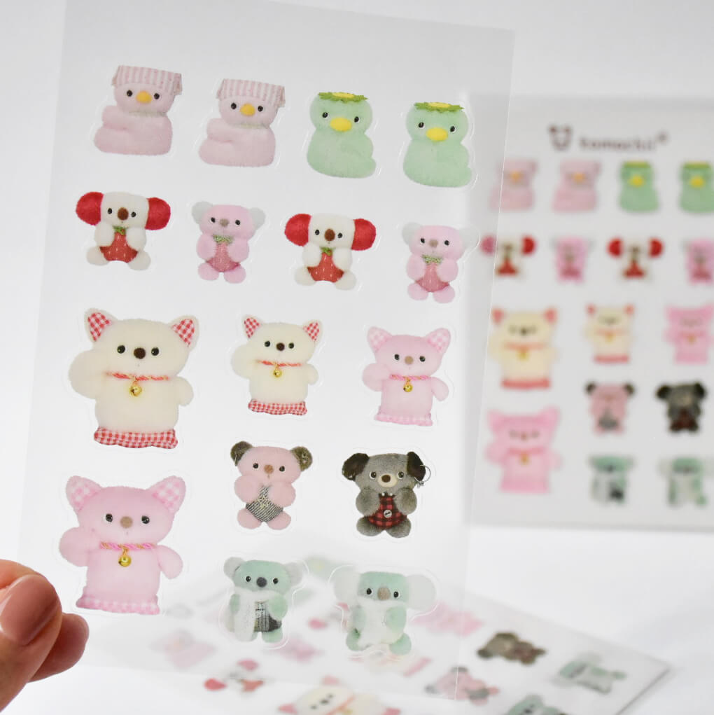 tomochii Plush Lucky Cat & Kappa PVC Sticker