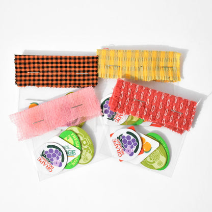 tomochii FRUITS Collection Woven Label Fabric Sticker