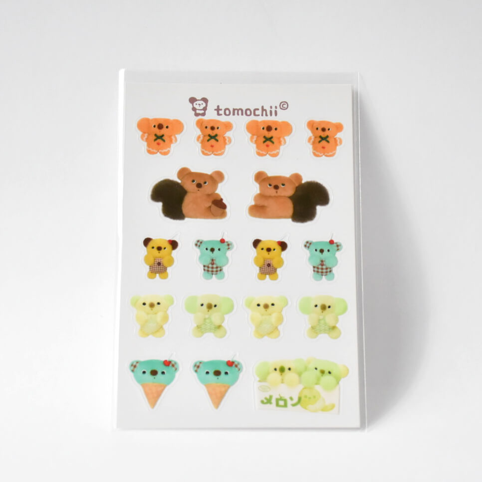 tomochii Squirrel, Bear Koala PVC Sticker