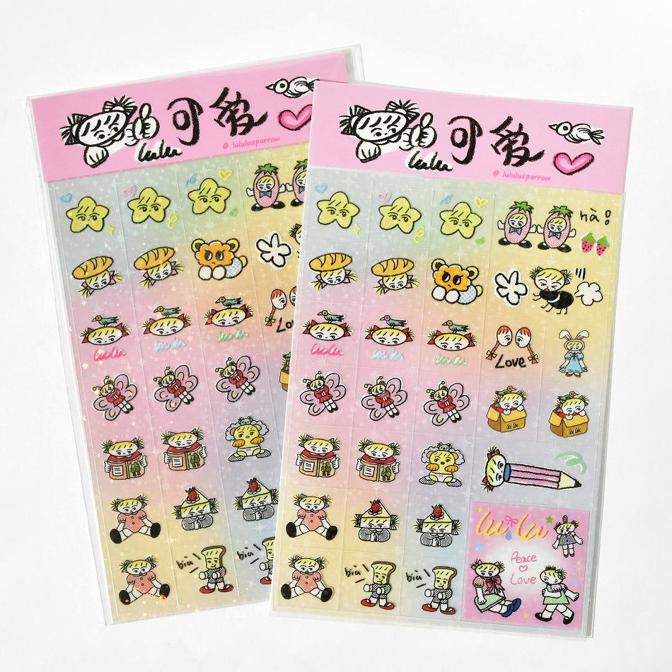 lululusparrow Glitter Sticker – Cute
