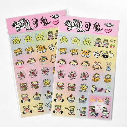 lululusparrow Glitter Sticker – Cute