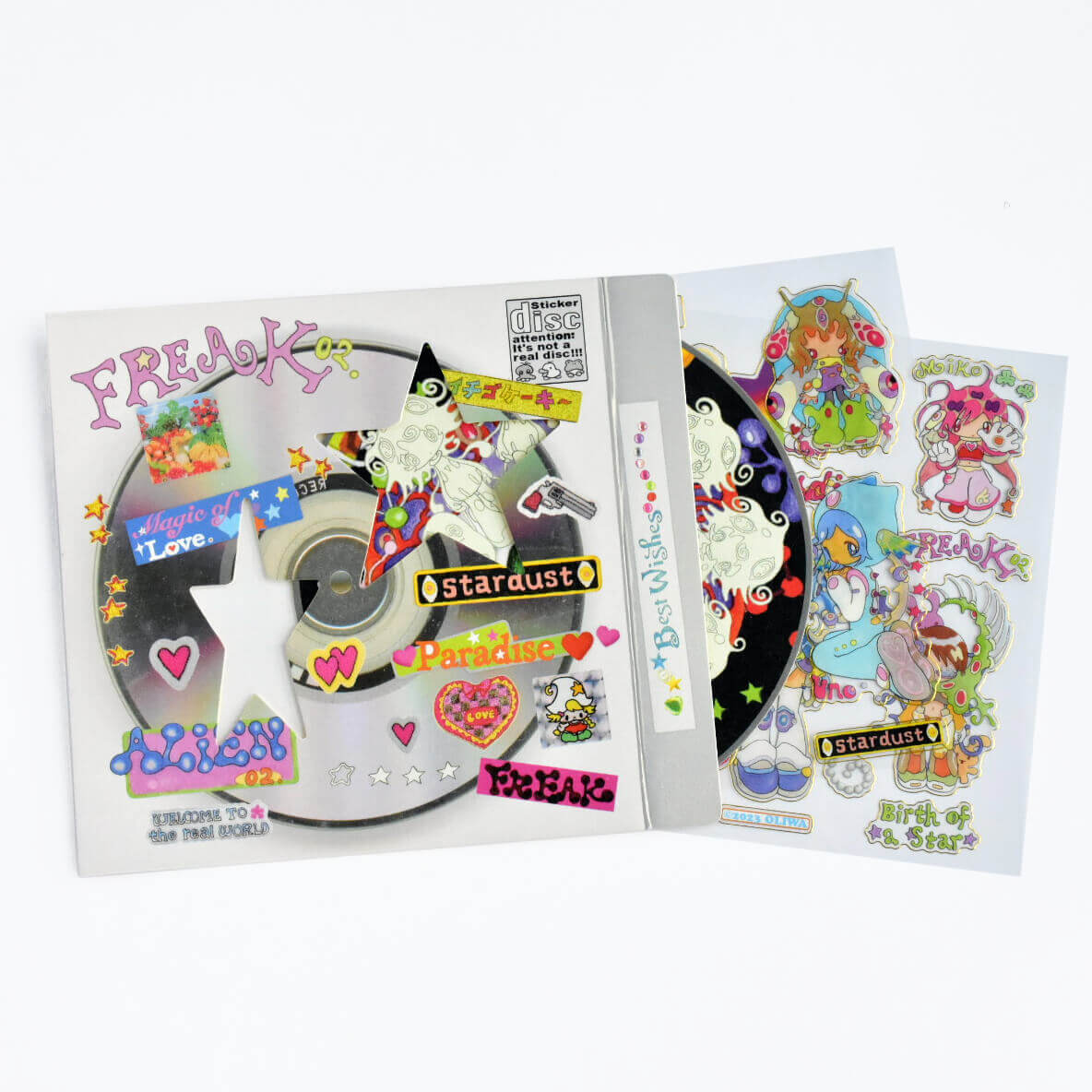 Oliwa CD-Style Gold-Edge Sticker Set – FREAK02