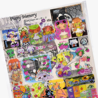 Oliwa Grid Seamless Sticker – Fuzzy Memory