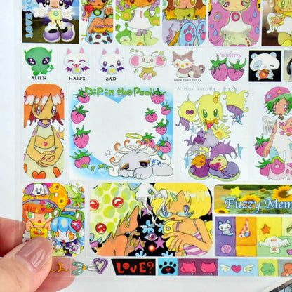 Oliwa Grid Seamless Sticker – Fuzzy Memory