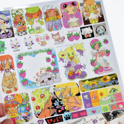 Oliwa Grid Seamless Sticker – Fuzzy Memory