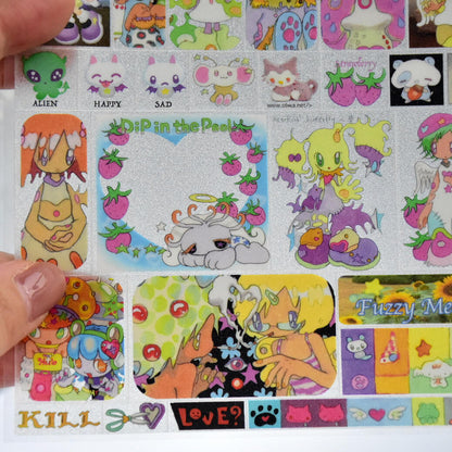 Oliwa Grid Seamless Sticker – Fuzzy Memory