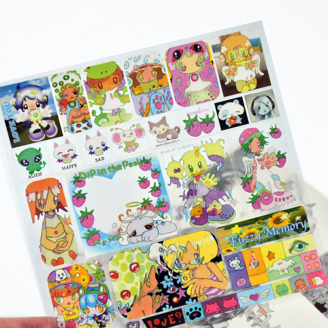 Oliwa Grid Seamless Sticker – Fuzzy Memory