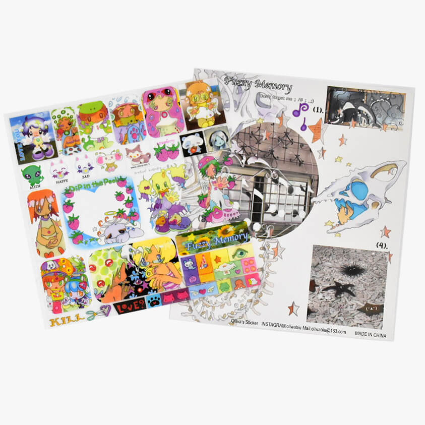 Oliwa Grid Seamless Sticker – Fuzzy Memory