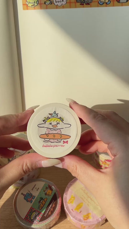 lululusparrow Bread Series Illustrated Washi Tape