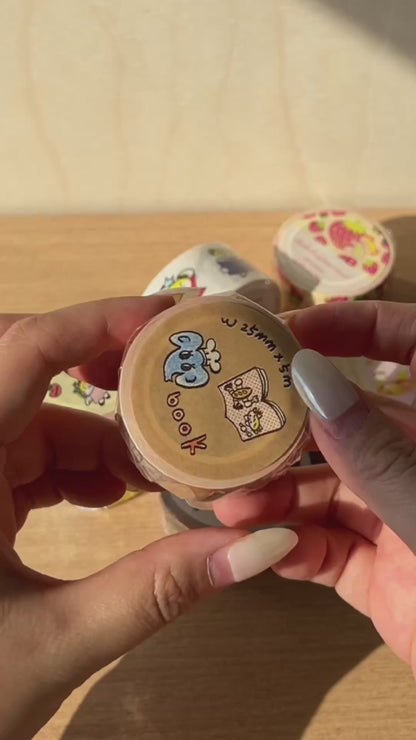 lululusparrow Book Series Retro Reading Washi Tape